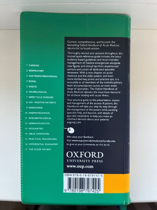 Vând carte de medicină Oxford