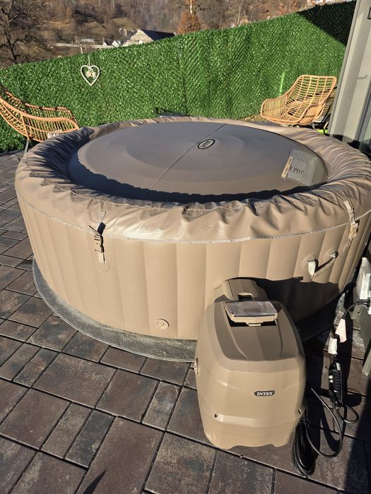 Jacuzzi gonflabil PureSpa Deluxe Bubble Intex 28428EX, 216x216xH71cm,
