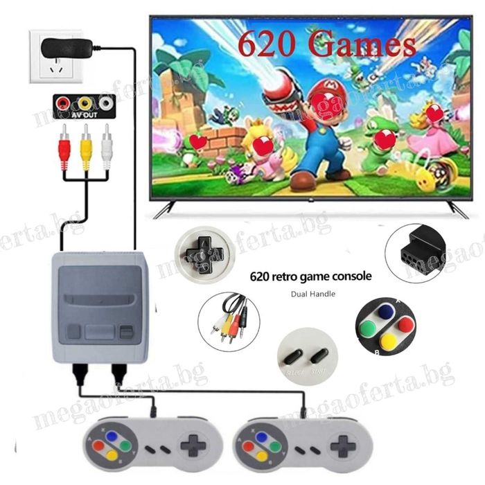 Телевизионна видео игра Nintendo 620 игри ТВ конзола Ретро Гейминг