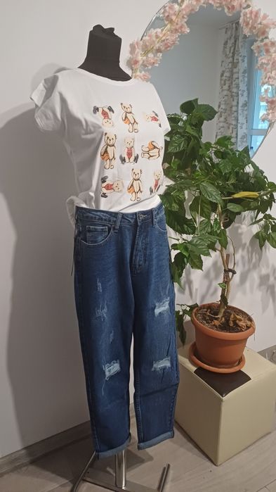 blugi+ tricou cu ursuleți