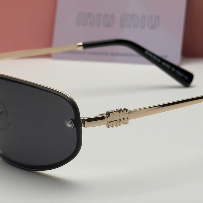 Слънчеви очила Miu Miu Black Limited нови, дамски метални с лого UV400