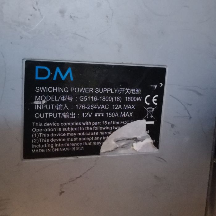 Miner Asic Innosilicon A5+ și sursa 1800W