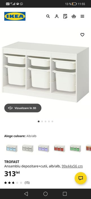 Ansamblul depozitare+cutii Trofast Ikea