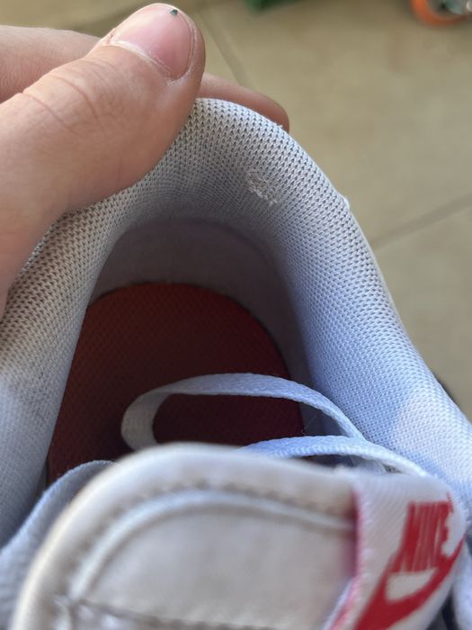 Nike dunk low white x orange