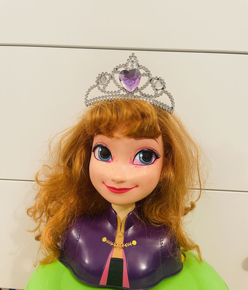 Papusa bust pentru coafat- Anna Frozen Disney