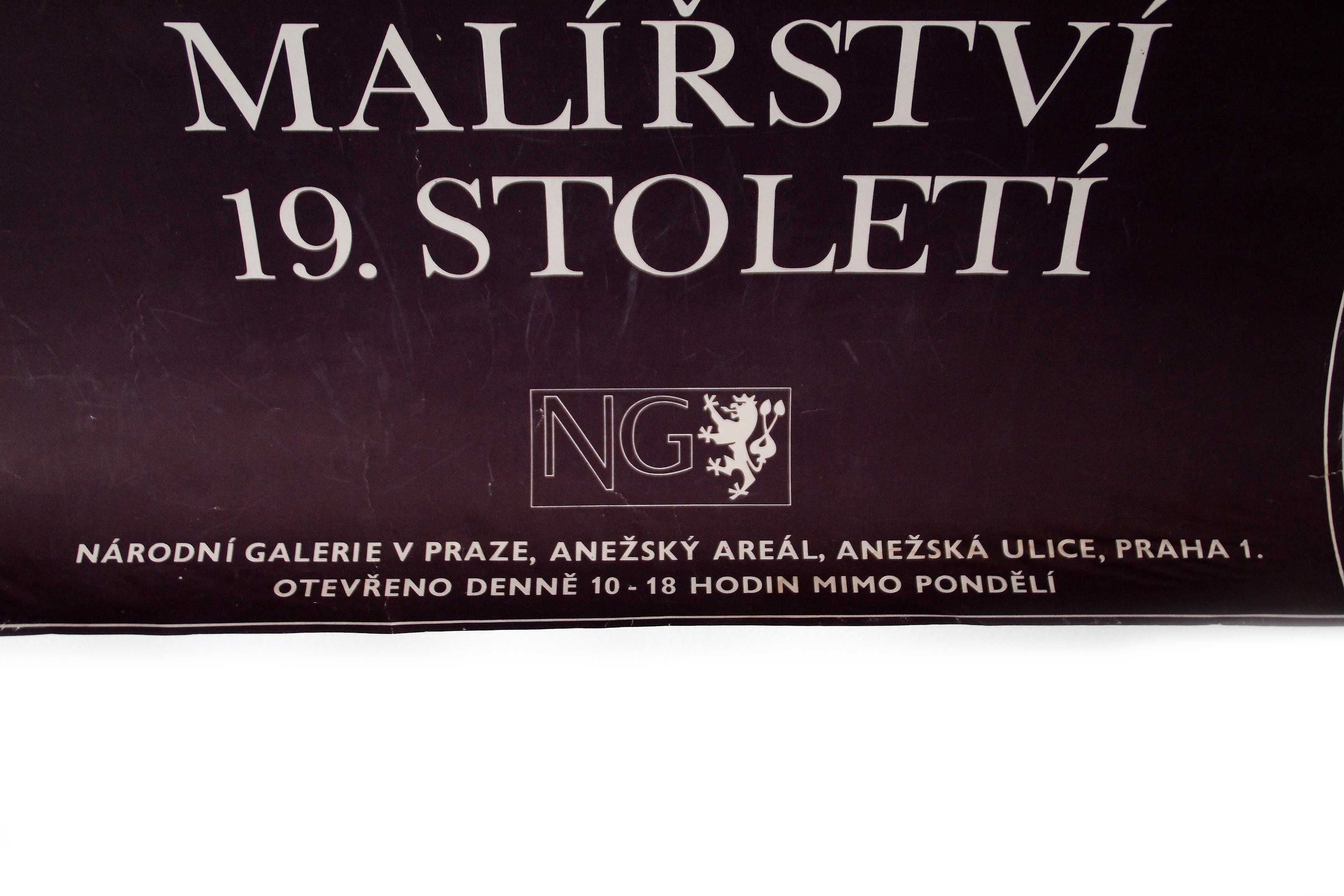 Afis poster arta vintage expozitie Galeria Nationala Praga anii '70