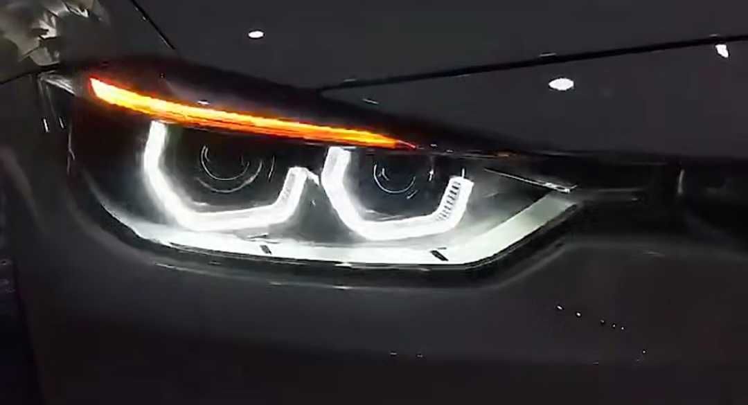 Комплект LED фарове за BMW серия 3 F30  F31 13-15 черна основа БМВ