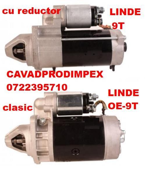 Electromotor nou 9 DINTI bendix pentru stivuitor Linde