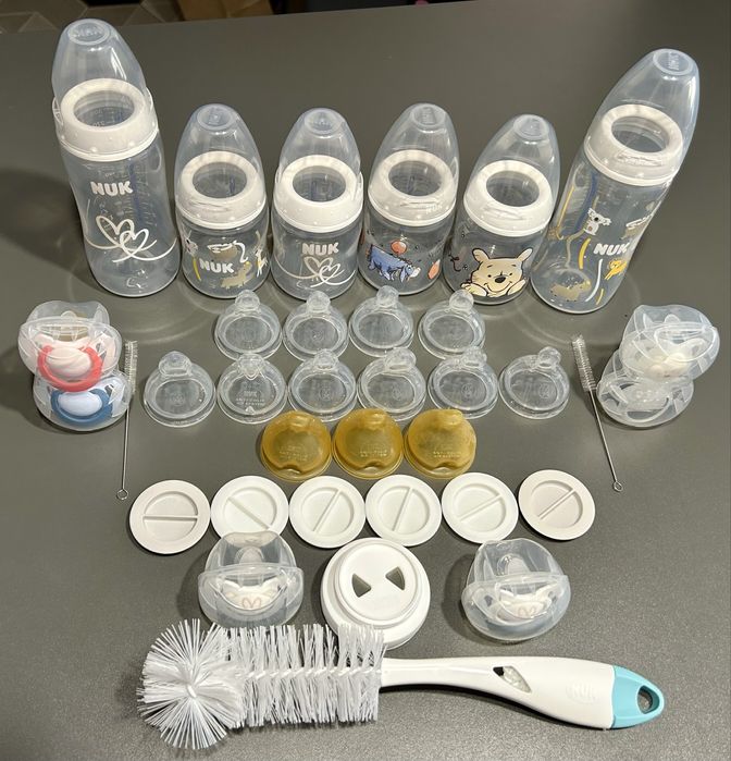 Комплект NUK First Choice+ – 6 шишета, биберони, залъгалки и аксесоари