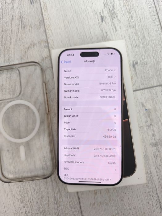 Vând s-au schimb iPhone 16 Pro 5G 512GB