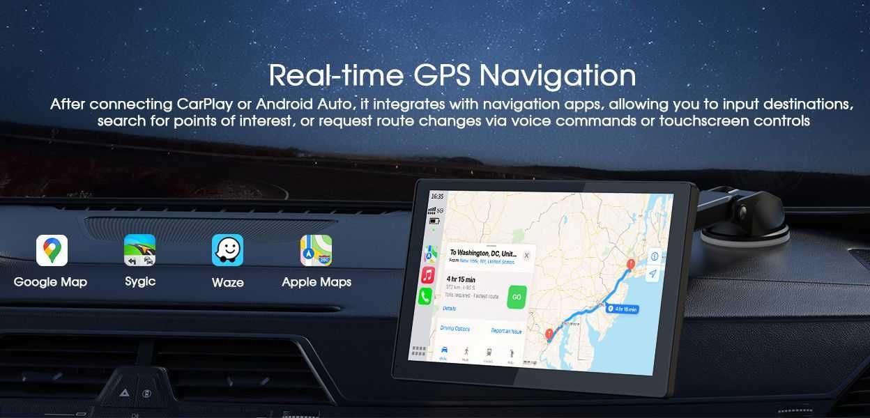 9" мултимедия, монтаж на СТОЙКА, задна камера, навигация, AndroidAuto
