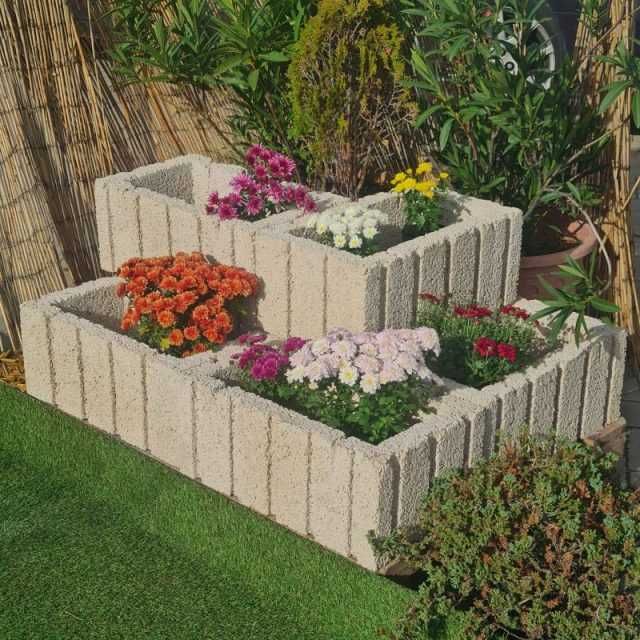 Jardiniere din beton pentru grădină