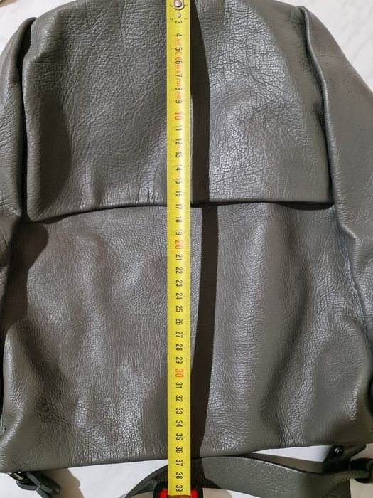 Geanta gri piele naturala !