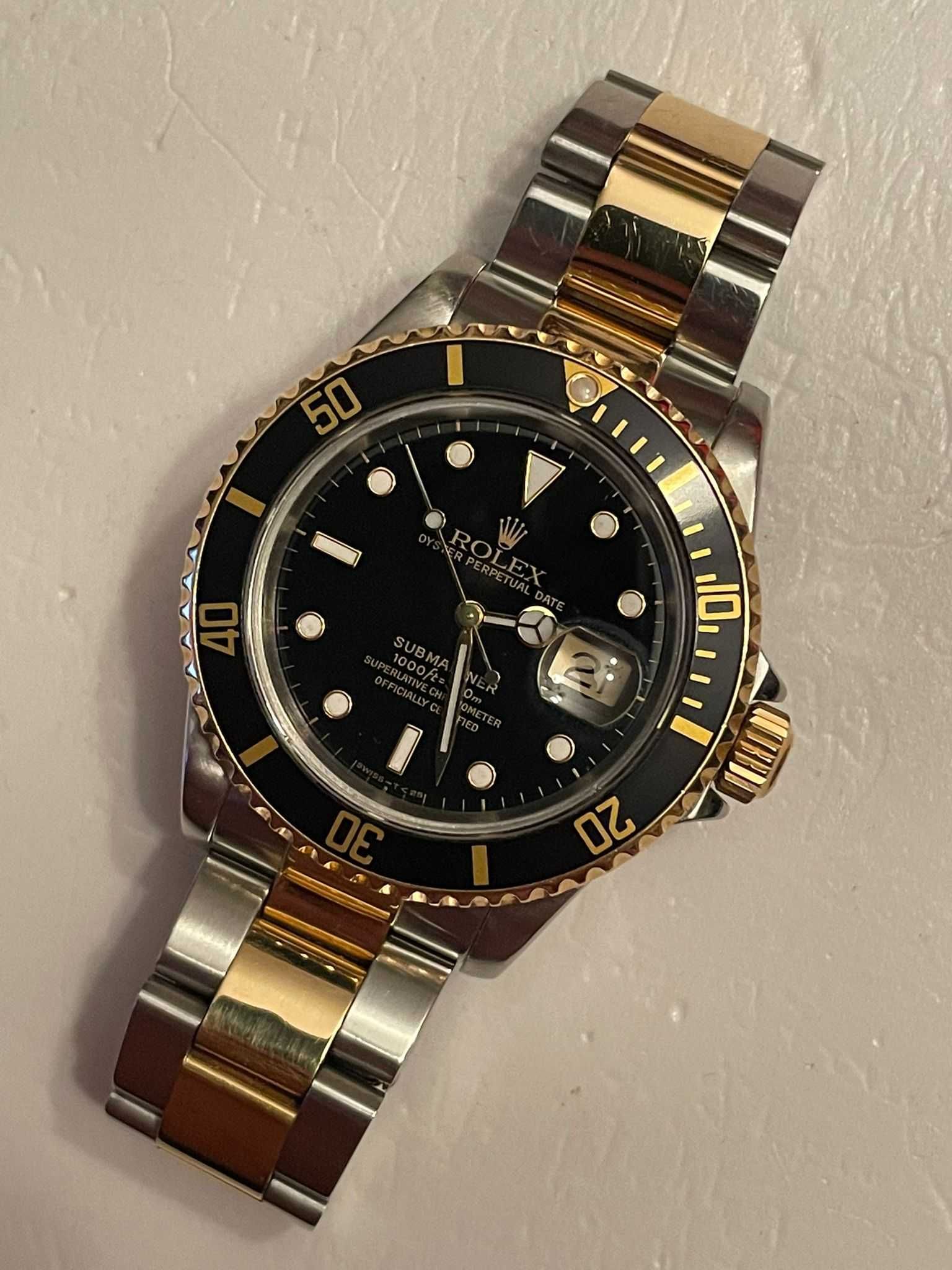 CEAS ROLEX SUBMARINER Date - Aur/Otel - Ref. 16613 - Cal.3135 -An 1990