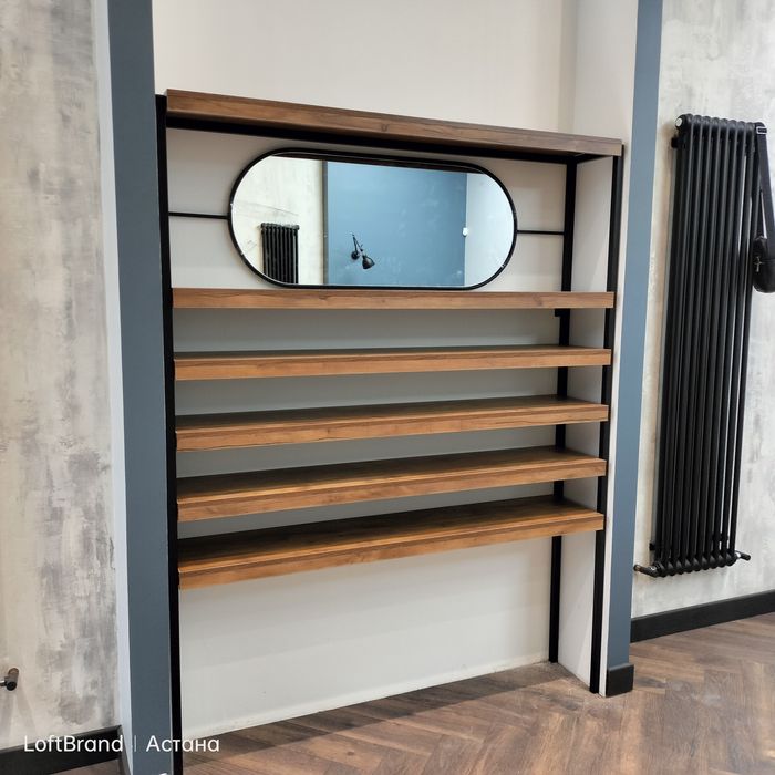 Изготовление стеллажов для оптики. Стиль лофт. Лофт мебель