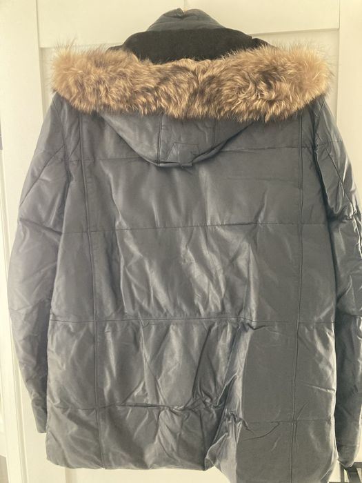 Продам зимнюю мужскую куртку кожанную