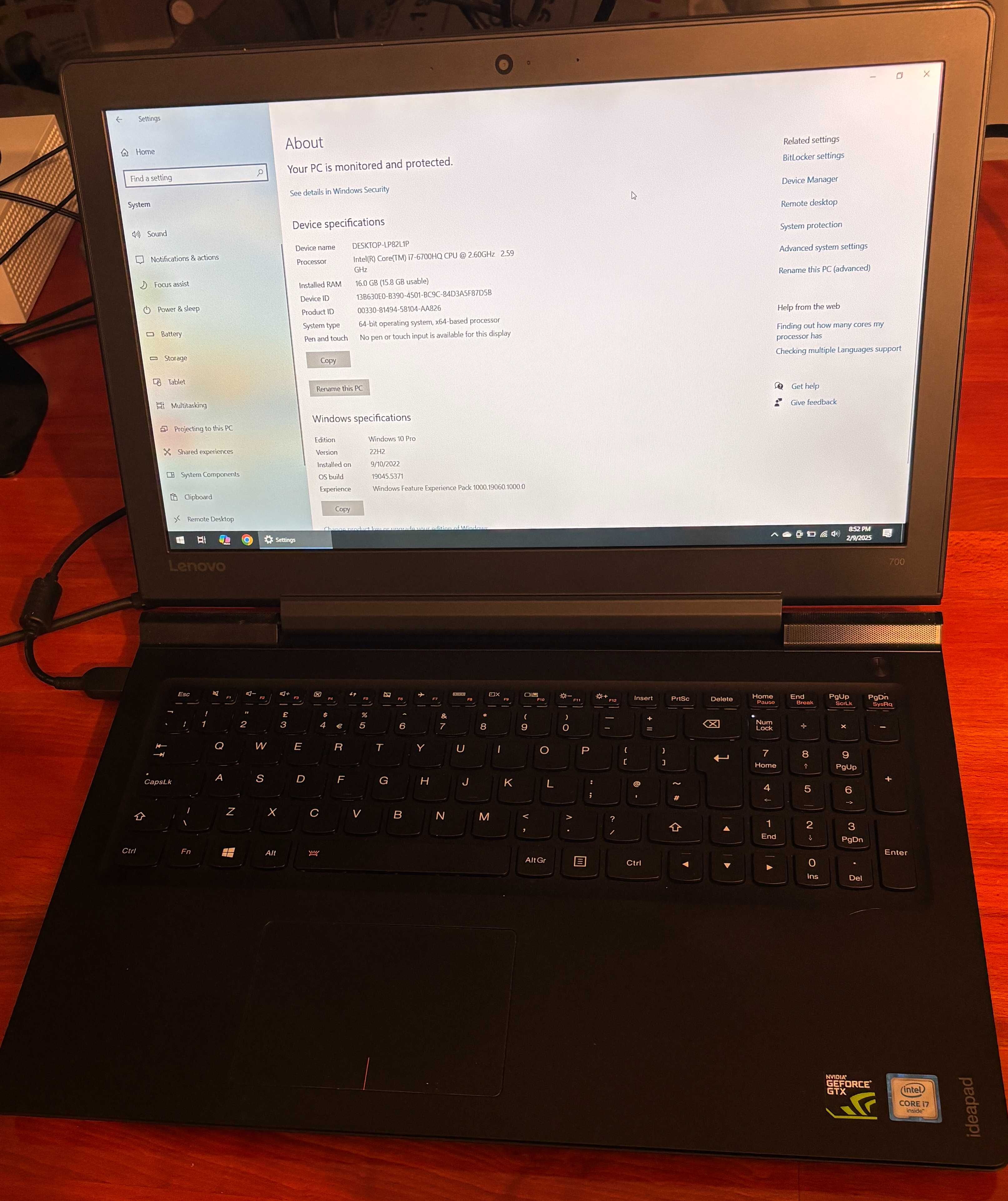 Laptop Lenovo Ideapad 700-15ISK