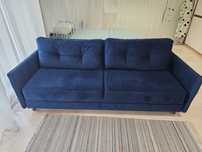 Canapea extensibila, catifea albastra