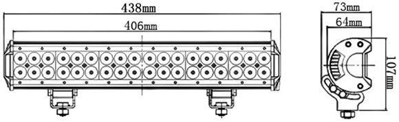 LED Bar/Лед Бар с 36 мощни диода 108w- 12/24v-63291
