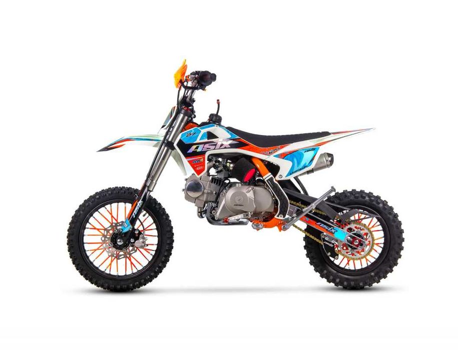 Motocicleta Enduro/Cross Asix XB27 A1, 125cc, 4T, portocaliu/albastru