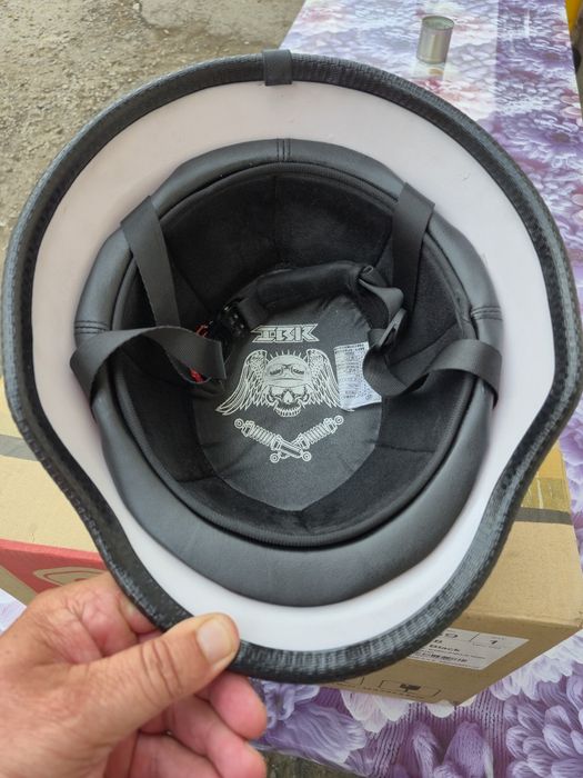 Casca moto nazy open face model german WW2 marime XL