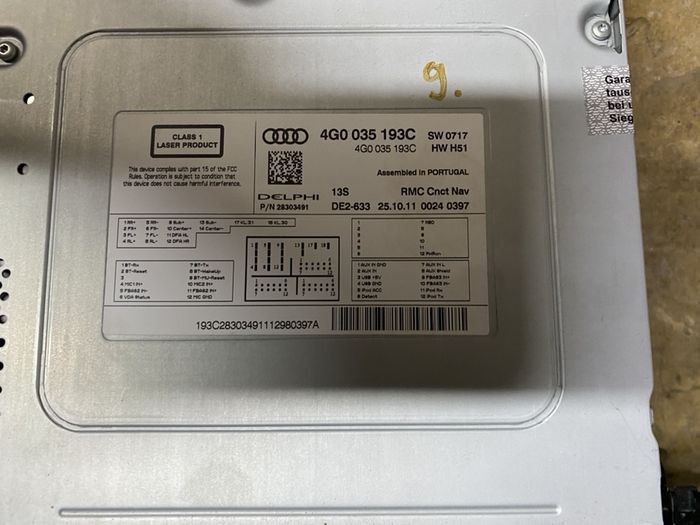 Мултимедия Mmi навигация Dvd за Ауди А6 Audi A6 4g 4g0035192 c 7