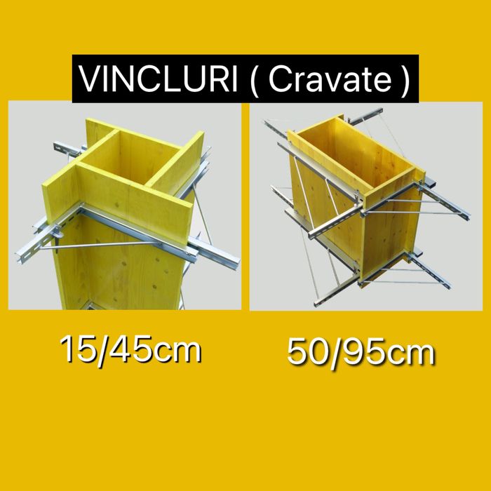 Vincluri Cravate Coltare 15/45 si 50/95 cm pt stalpi cofraje doka