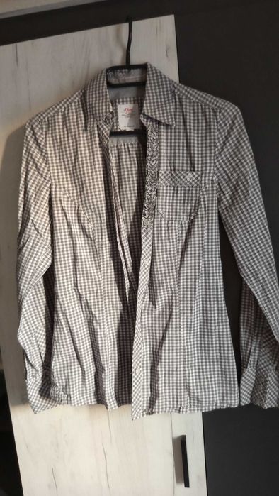 Риза S. Oliver сиво каре размер 34