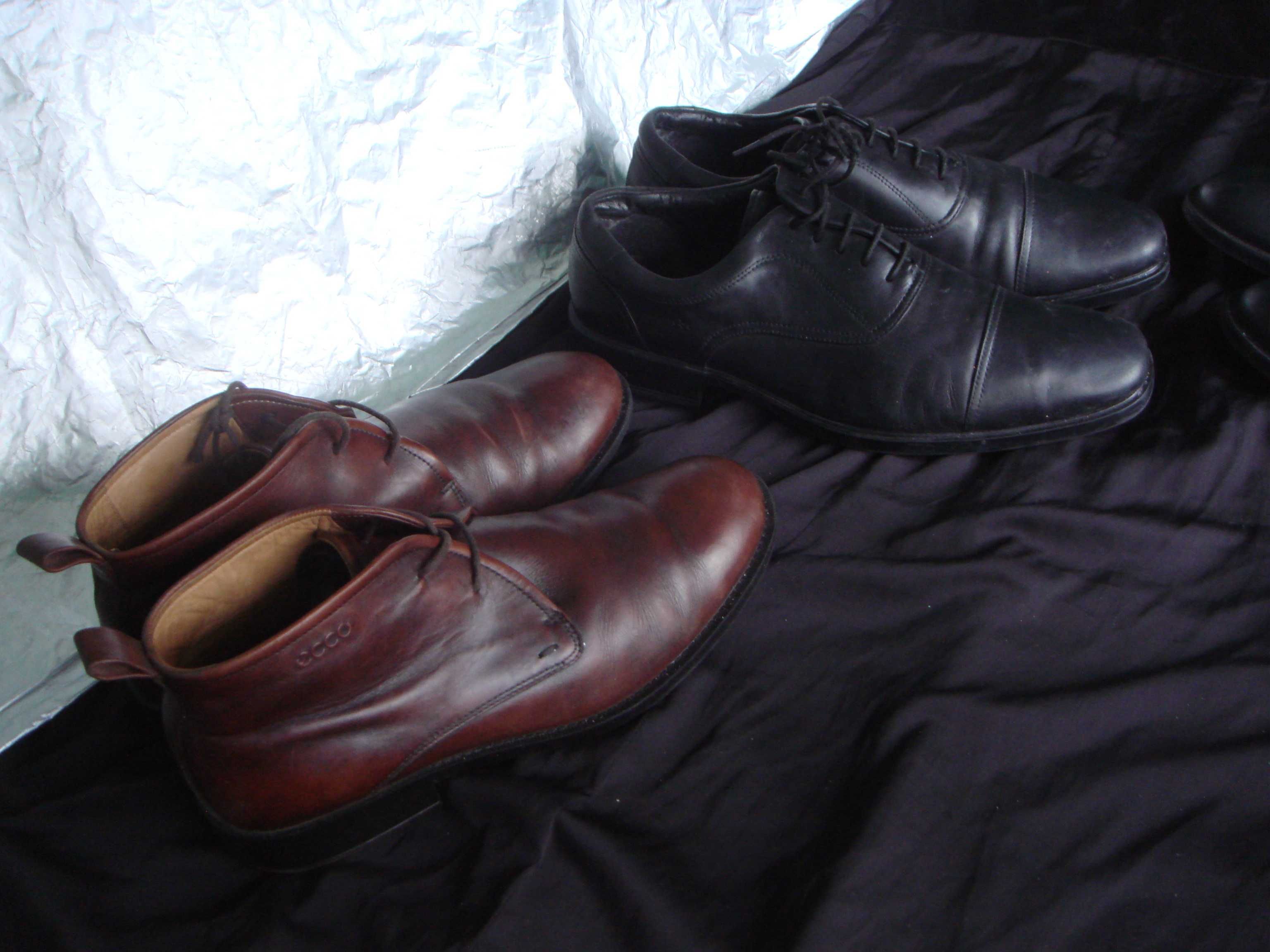 Ботинки ECCO Дания 41 р  и Clarks Англия 43 р Все Оригинал Кожа Натур.