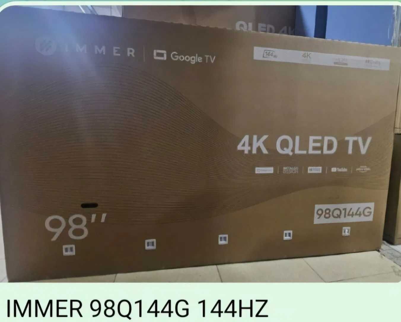 Телевизор IMMER 98/75/86 " 144hz 4K GoogleTv UHD + доставка бесплатна