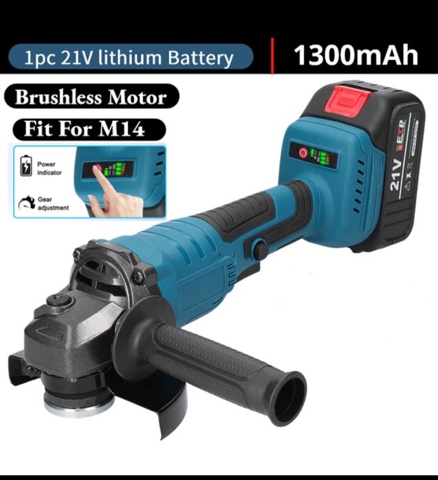 Polizor unghiular 125mm cu baterie si incarcator