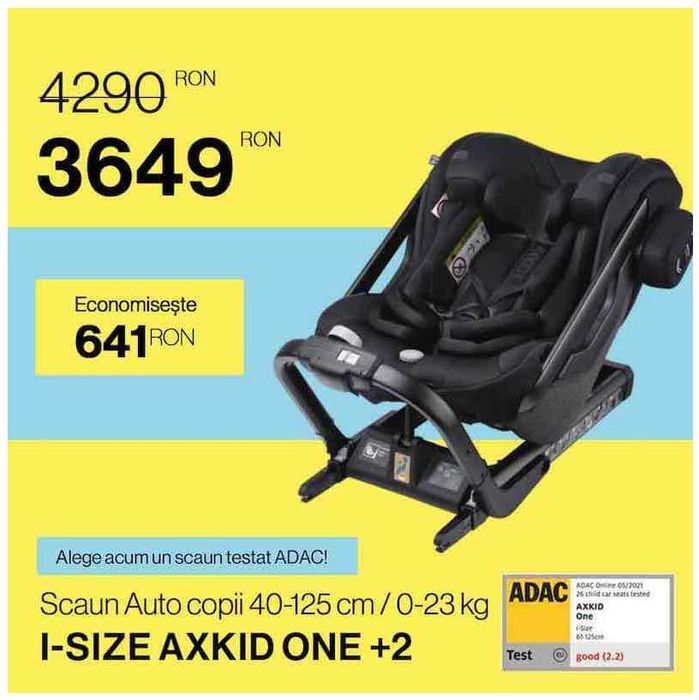 Scaun auto axkid one plus 2+oglinda+protecție banchetă Axkid Premium