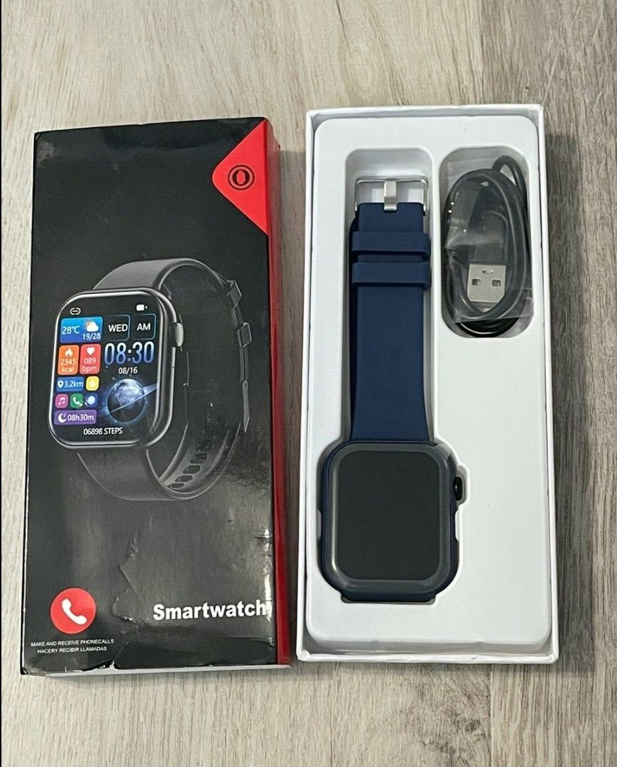 Продавам смарт часовник G28 – Нов, черен, с Bluetooth разговори