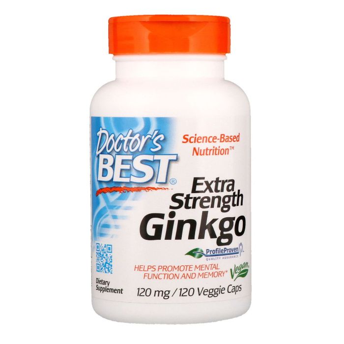 Гинкго Билоба, Doctor's Best, 120 мг, 120 растительных капсул