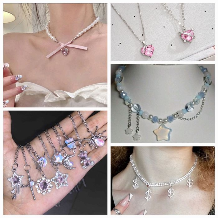 Colier Pandora argint s925 swarovski cristale tennis perle lanturi