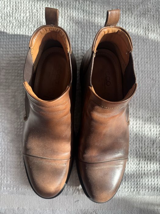 Кожанные ботинки Ecco