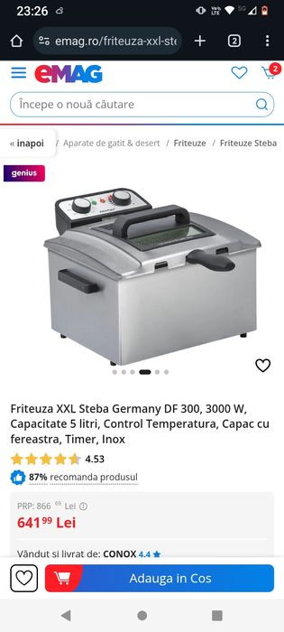Friteuza XXL profesionala din inox electrica