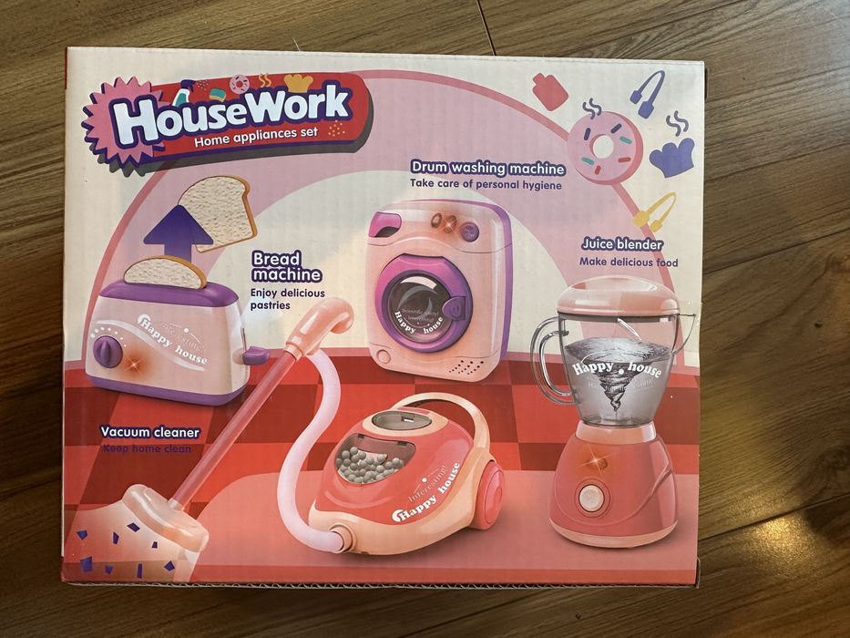 Masina de spalat de jucarie pentru copii, roz, NOUA