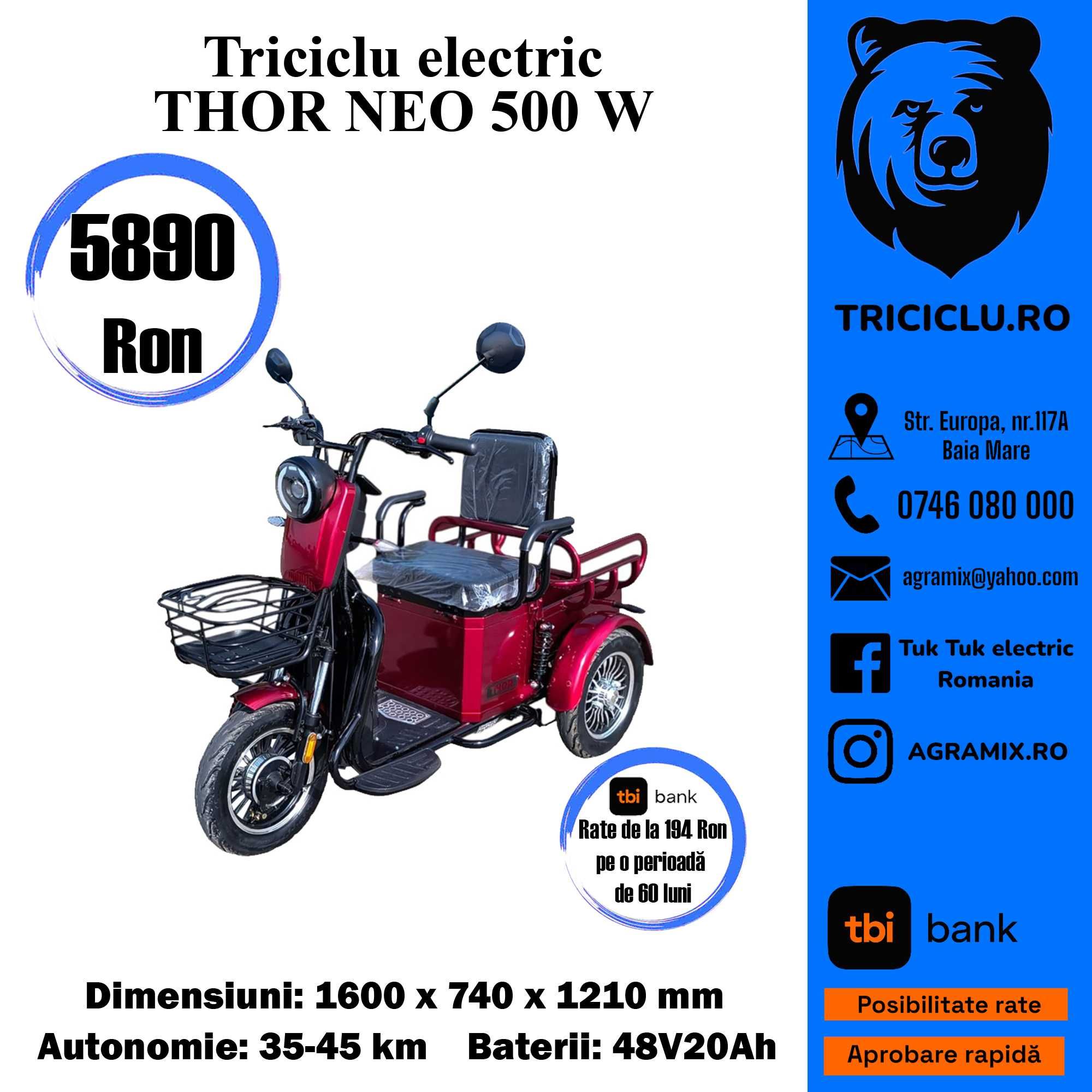 Triciclu electric THOR NEO- FARA PERMIS!