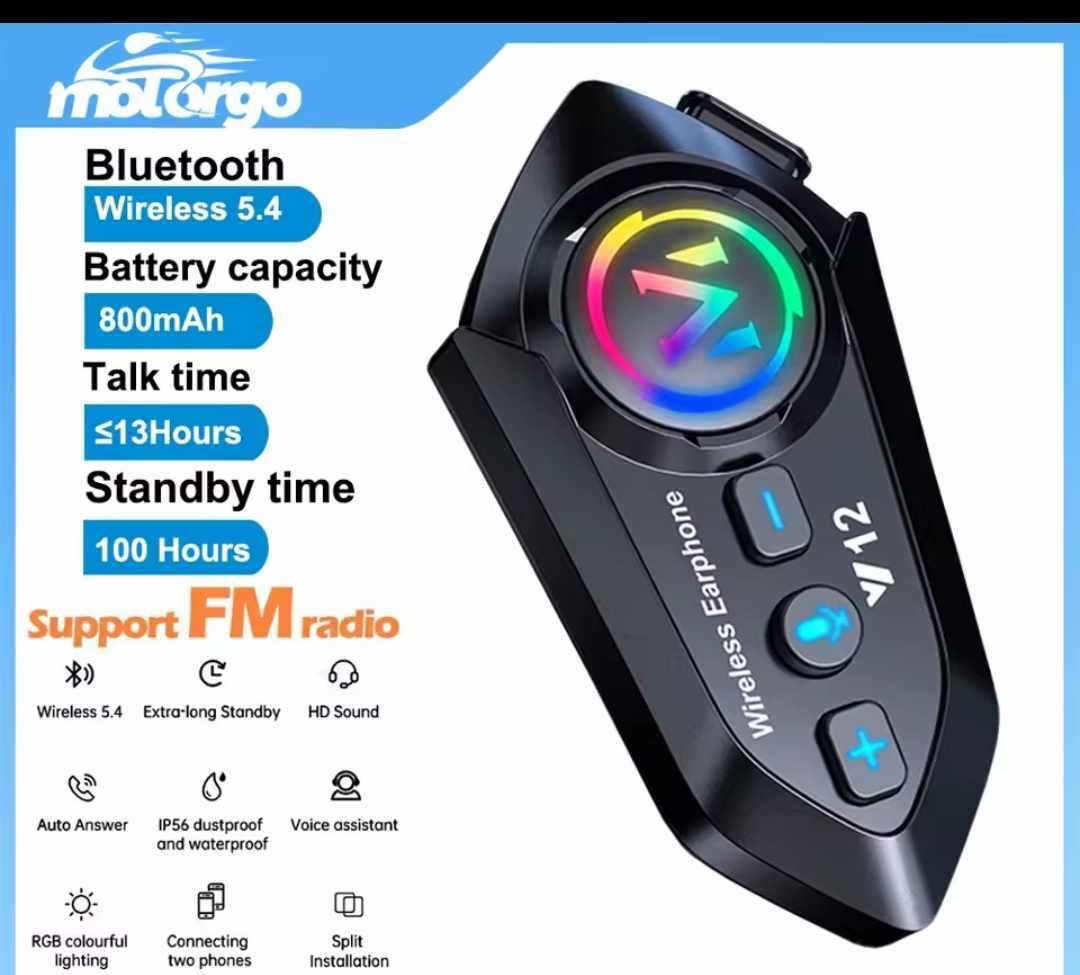 Casca Bluetooth pentru casca Moto Fullface, intercom, handsfree,