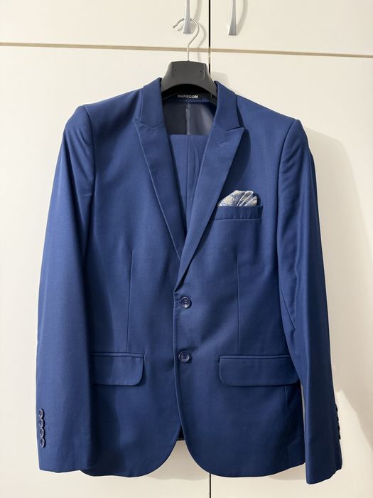 Costum albastru inchis Marecom, marimea 46