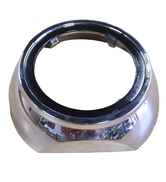 Капачка за лупа 3" полукръгла с място за ангелски очи D 13cm Хром №396