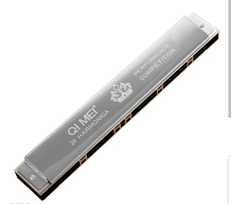 Muzicuta profesionala metalica în cutie Harmonica 24/28 note QI MEI
