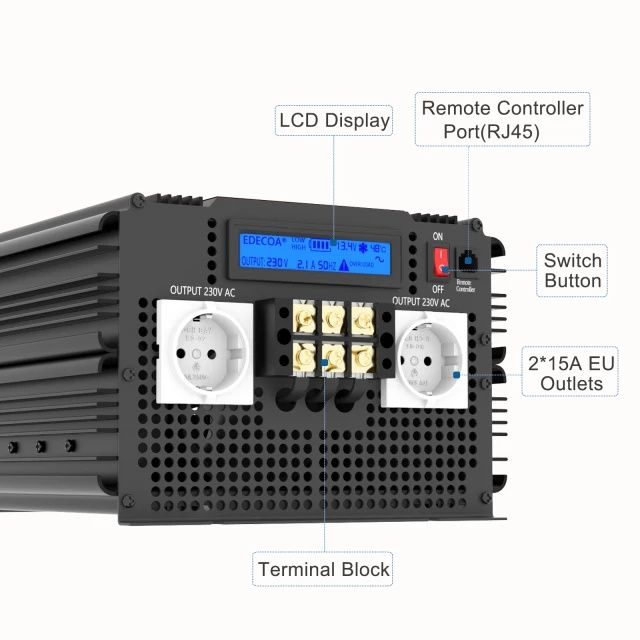 Invertor solar 12v 220v sinus pur 3500w - 7000w NOU