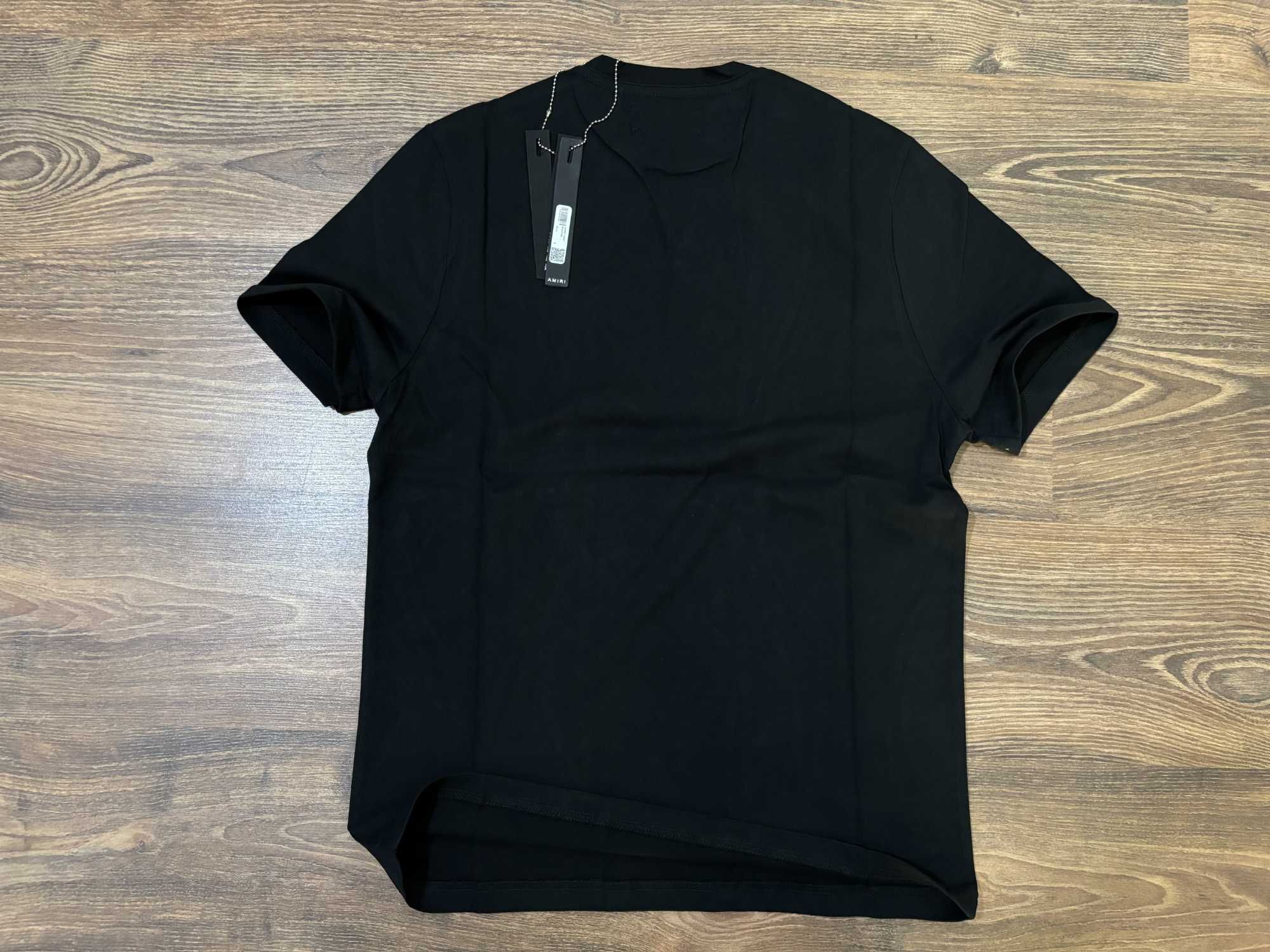 Мъжка тениска Amiri Los Angeles Regular Fit Черна/Бяла