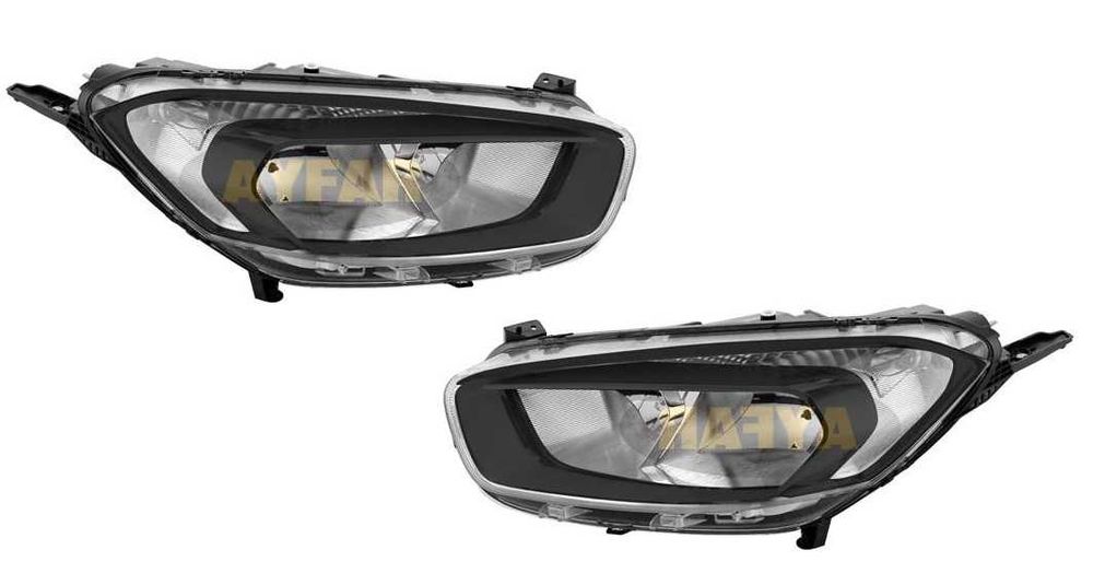 Фарове Фар за Форд Транзит Куриер 2018 + с мотор черен TRANSIT COURIER