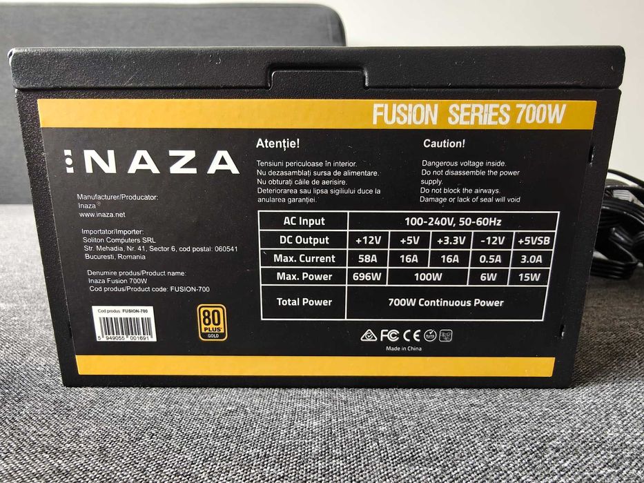 Vand Sursa Inaza Fusion 80 PLUS Gold, 700W