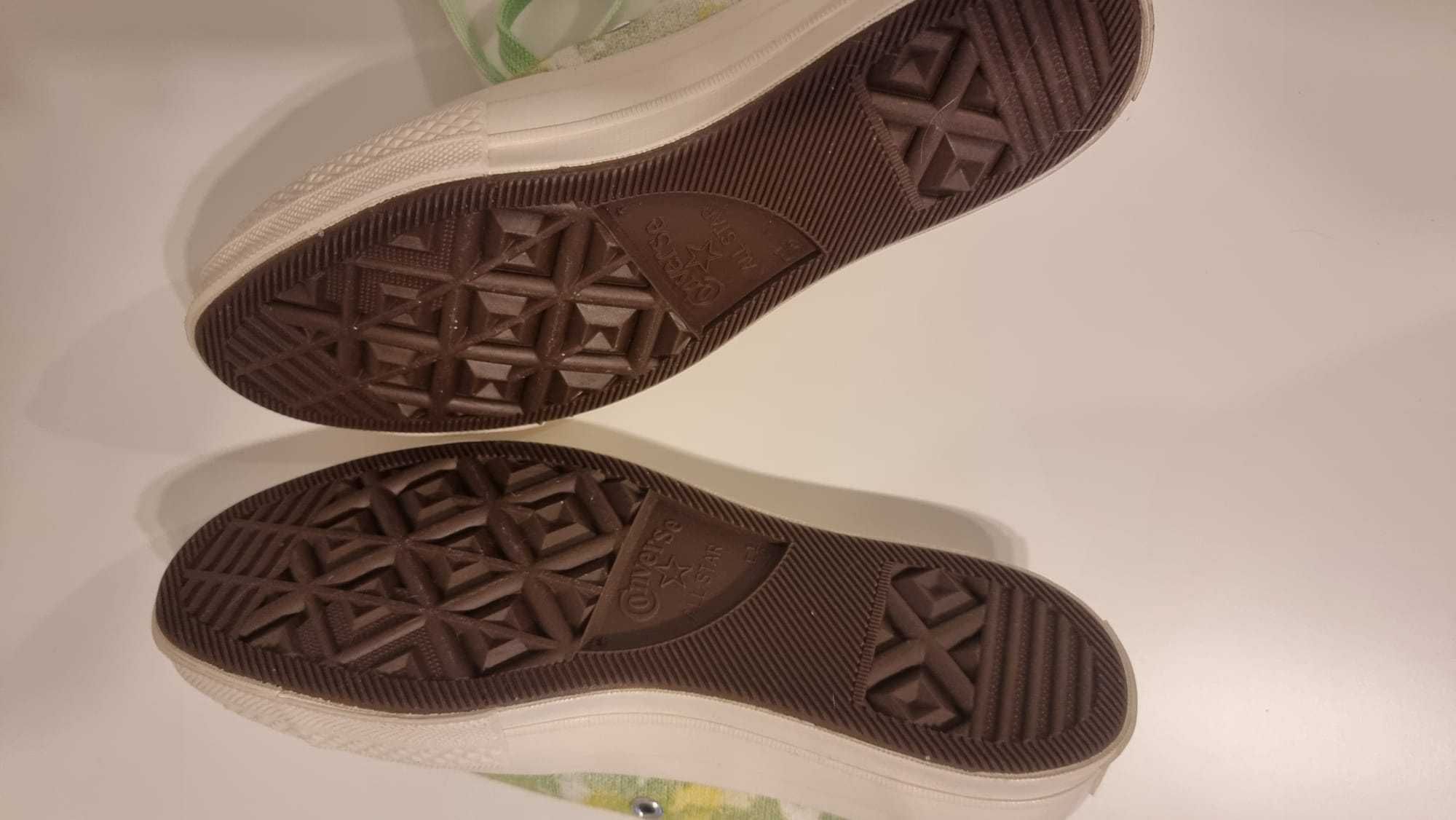 Tenisi Converse Chuck Taylor verde-galben, marimea 38, noi