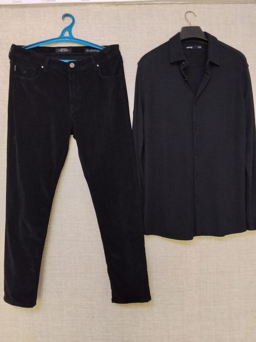 Мужской Комплект Джинсы+Рубашка+Свитшот