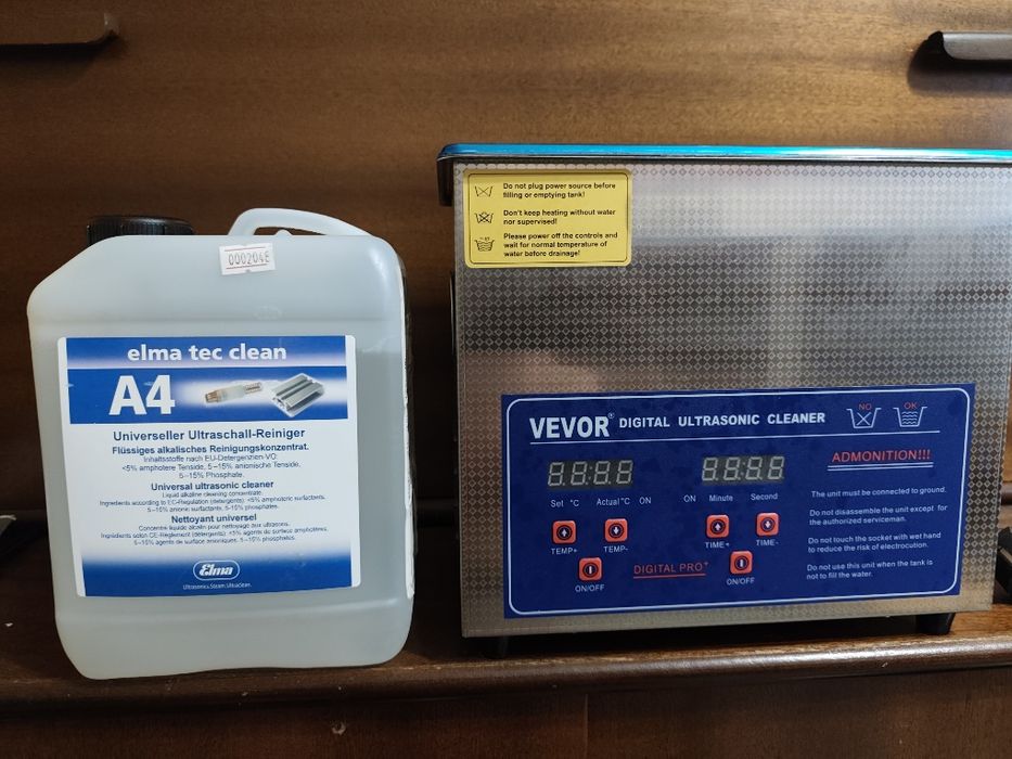 Ултразвукова вана Vevor 3литра и разтвор за почистване
